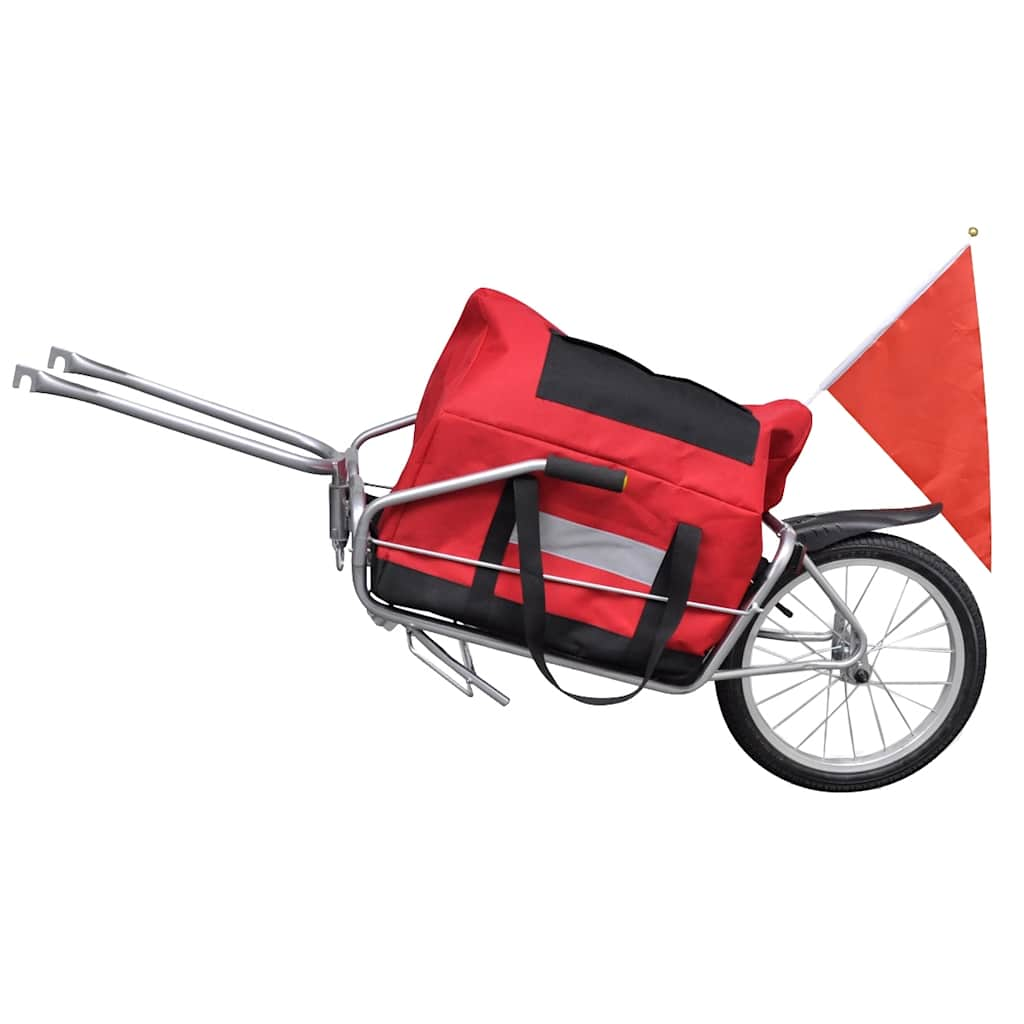 VidaXL bicycle transport trailer with 1 wheel and storage bag