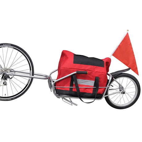 Vidaxl fietstransporttrailer met 1 wiel en opbergtas