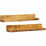 Vidaxl wandschappen 2 st massief hout