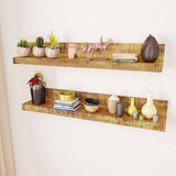 Vidaxl wandschappen 2 st massief hout