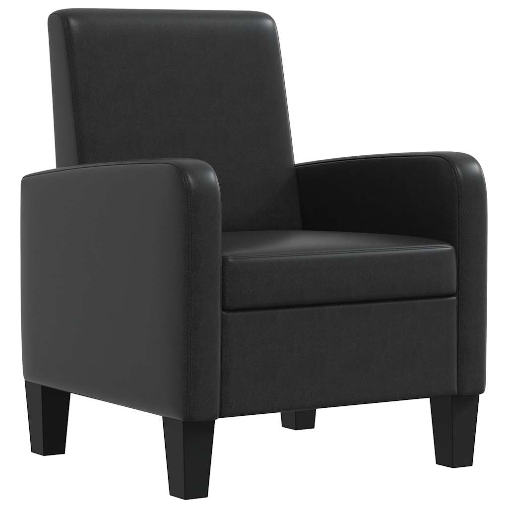 Vidaxl fauteuil kunstleer zwart