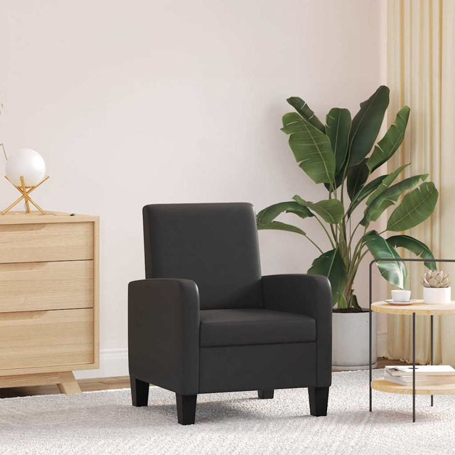 Vidaxl fauteuil kunstleer zwart