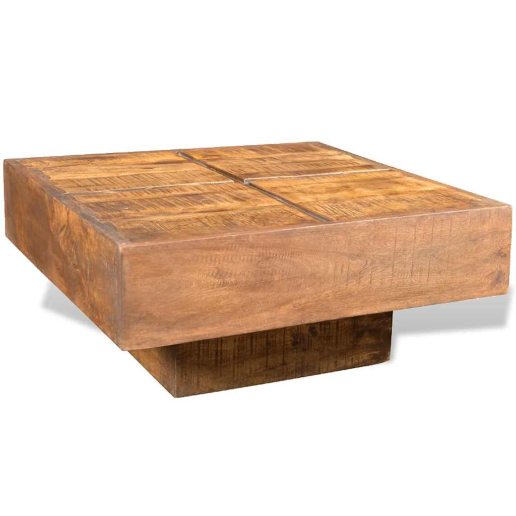 Vidaxl salontafel vierkant massief mangohout bruin
