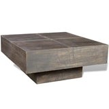 Vidaxl salontafel vierkant massief mangohout donkerbruin