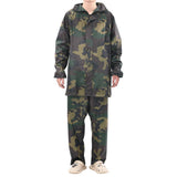 Vidaxl regenpak 2-delig met capuchon (heren camouflage maat l)