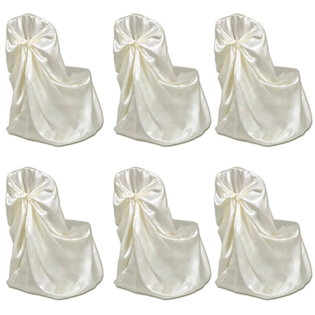 Vidaxl bruiloft stoelhoes crème (6 stuks)