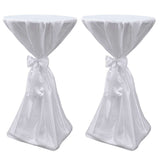 Vidaxl statafelhoes met strik 60cm wit (2 stuks)
