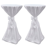 Vidaxl statafelhoes met strik 60cm wit (2 stuks)
