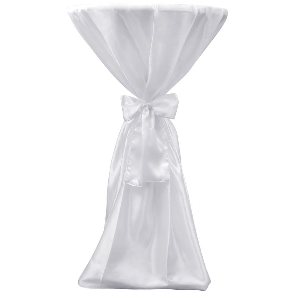 Vidaxl standing table cover with bow 60cm white (2 pieces)