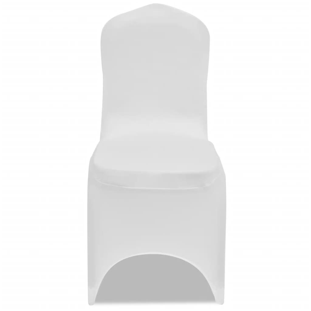 Cubierta de silla Vidaxl estirado blanco (6 piezas)