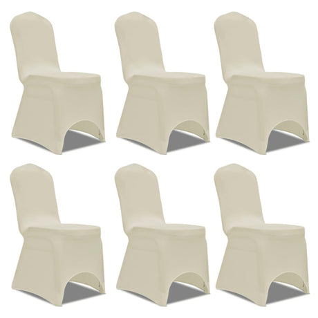 Vidaxl stoelhoes stretch crème (6 stuks)