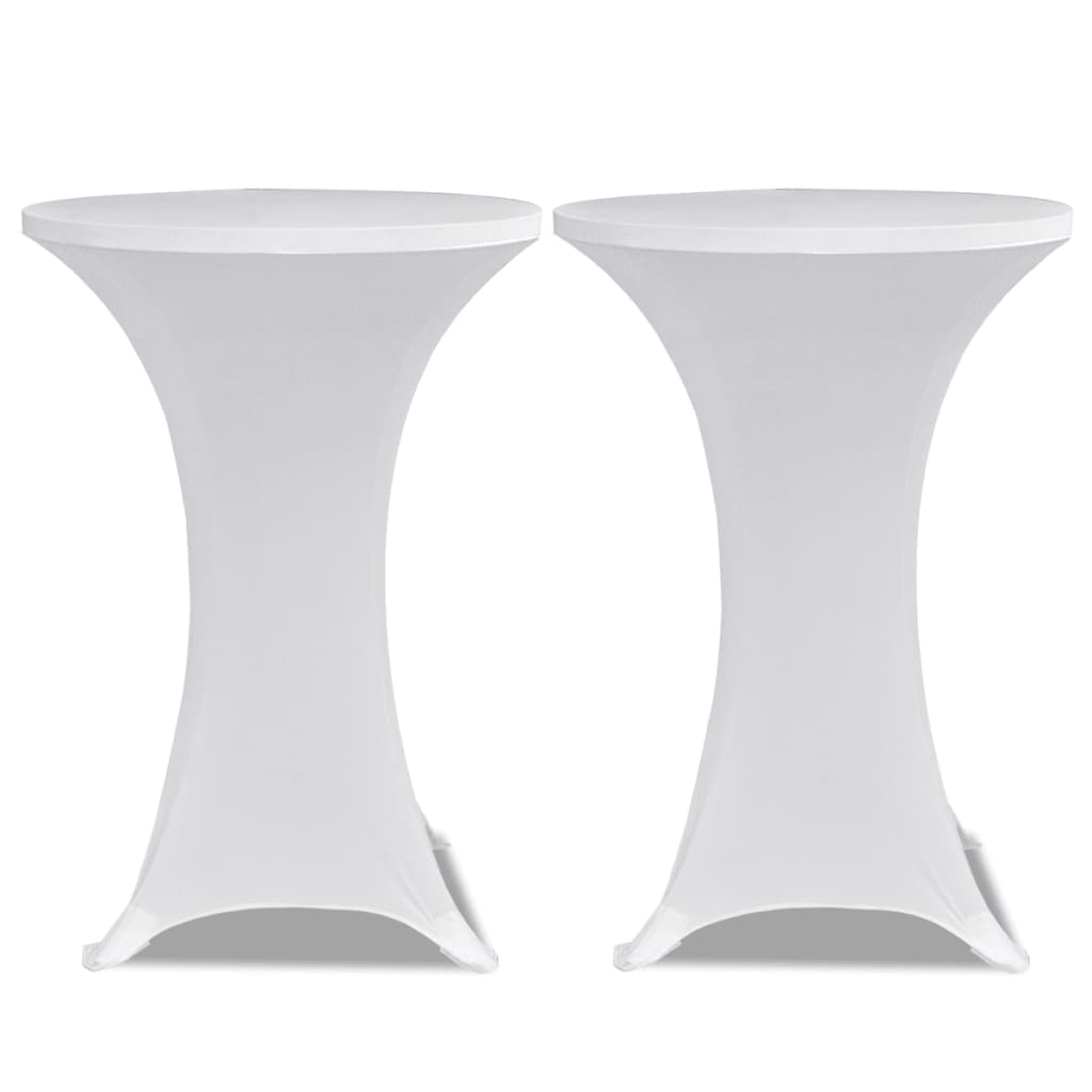 Vidaxl Stand Table Copertura Valuta Ø60 cm bianca (2 pezzi)