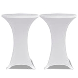 Vidaxl Stand Table Copertura Valuta Ø60 cm bianca (2 pezzi)