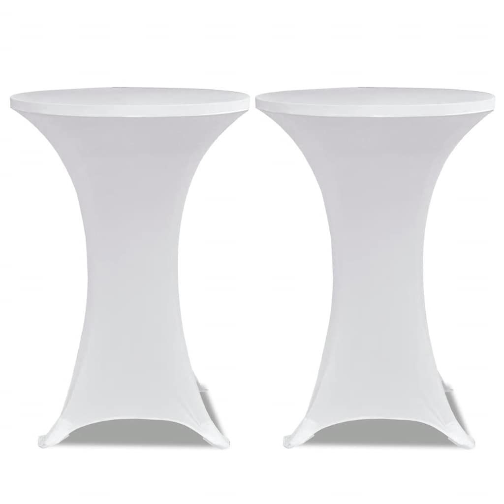 Vidaxl statafelhoes stretch ø70cm wit (2 stuks)