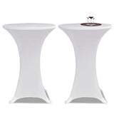 Vidaxl Stand Table Cover Stretch Ø70cm White (2 stykker)