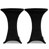 Vidaxl Stand Table Couvercle Stretch Ø70 cm noir (2 pièces)