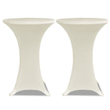 Vidaxl Stand Table Cover Stretch Ø70cm Cream (2 stykker)