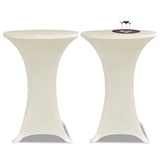 Vidaxl Stand Table Cover Stretch Ø70cm Cream (2 stykker)