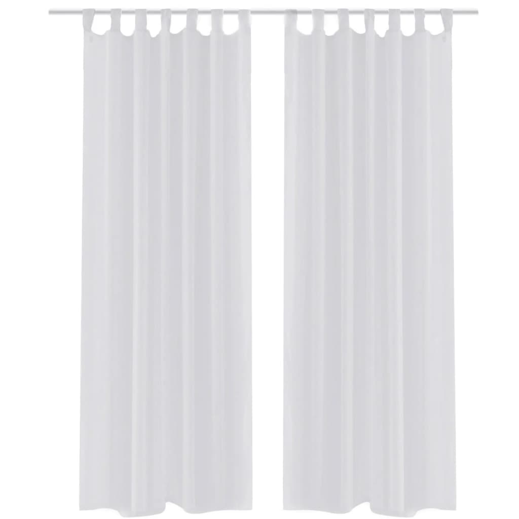 Vidaxl Curtain White 140x175 cm (2 stykker)