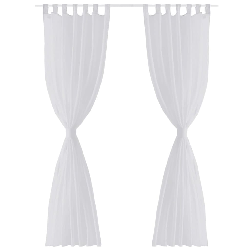 Vidaxl Curtain White 140x175 cm (2 stykker)