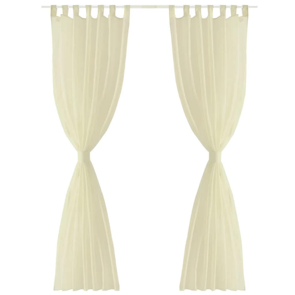 Vidaxl Curtain Cream 140x175 cm (2 pieces)