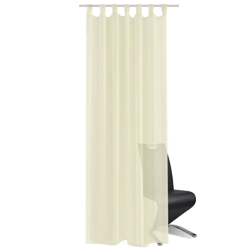 Vidaxl Curtain Cream 140x175 cm (2 pieces)