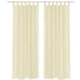 Vidaxl gordijnen 2 st doorschijnend 140x225 cm crème
