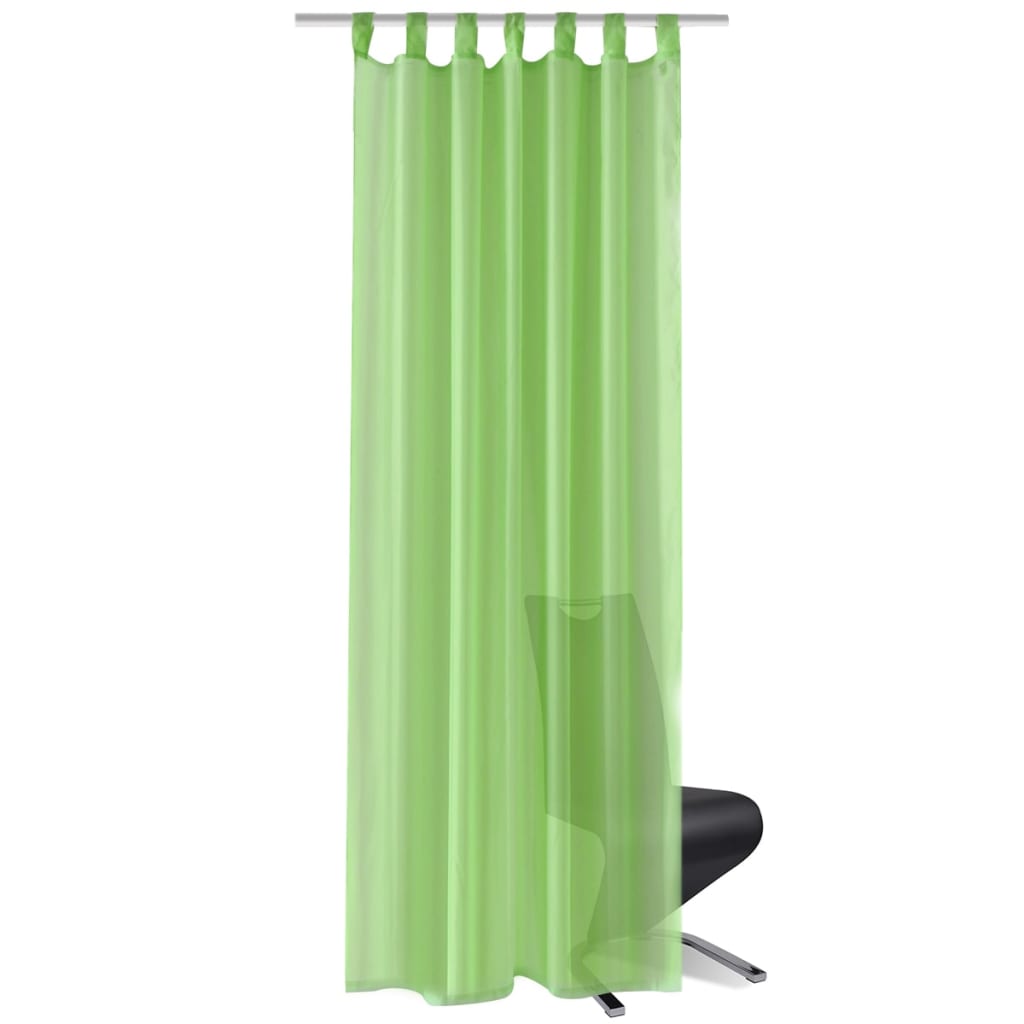 Vidaxl zavesa Apple Green 140x175 cm (2 kosa)