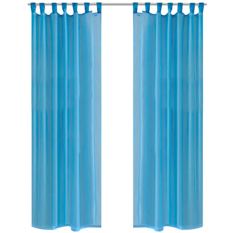 Vidaxl gordijn turquoise 140x175 cm (2 stuks)