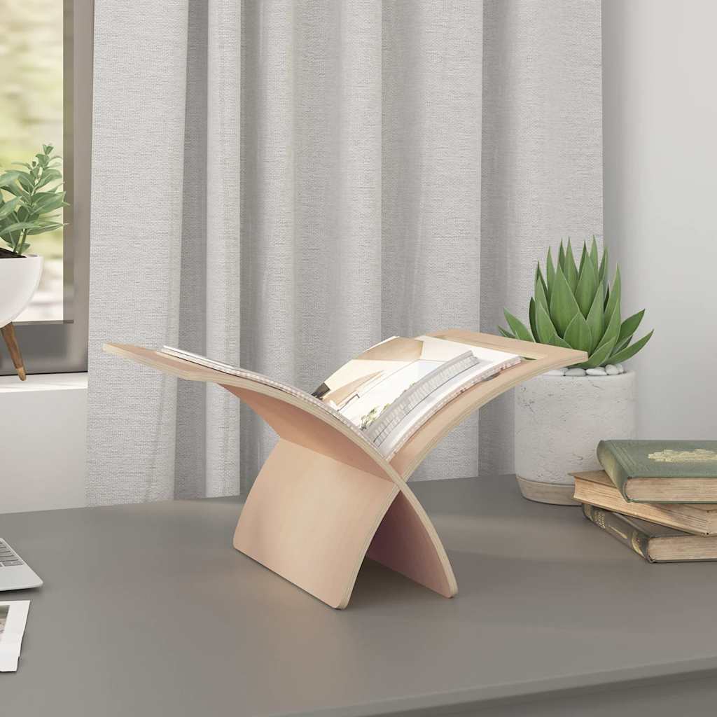 Vidaxl tijdschriftenrek vloermodel hout naturel