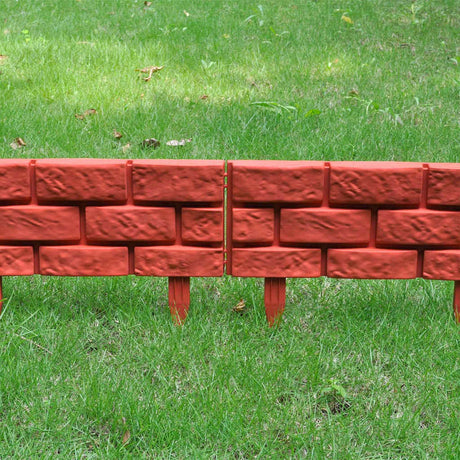Vidaxl borderranden 11 st met baksteenontwerp