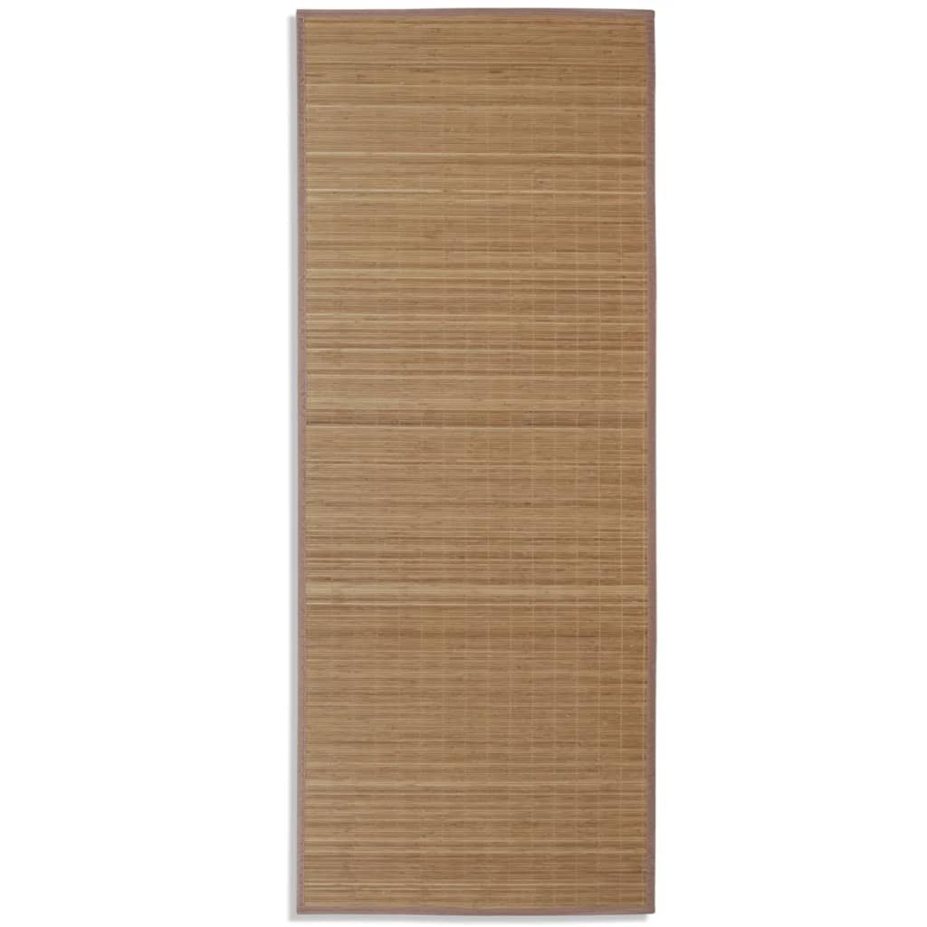 Vidaxl tappeto rettangolare 80x200 cm Bamboo marrone