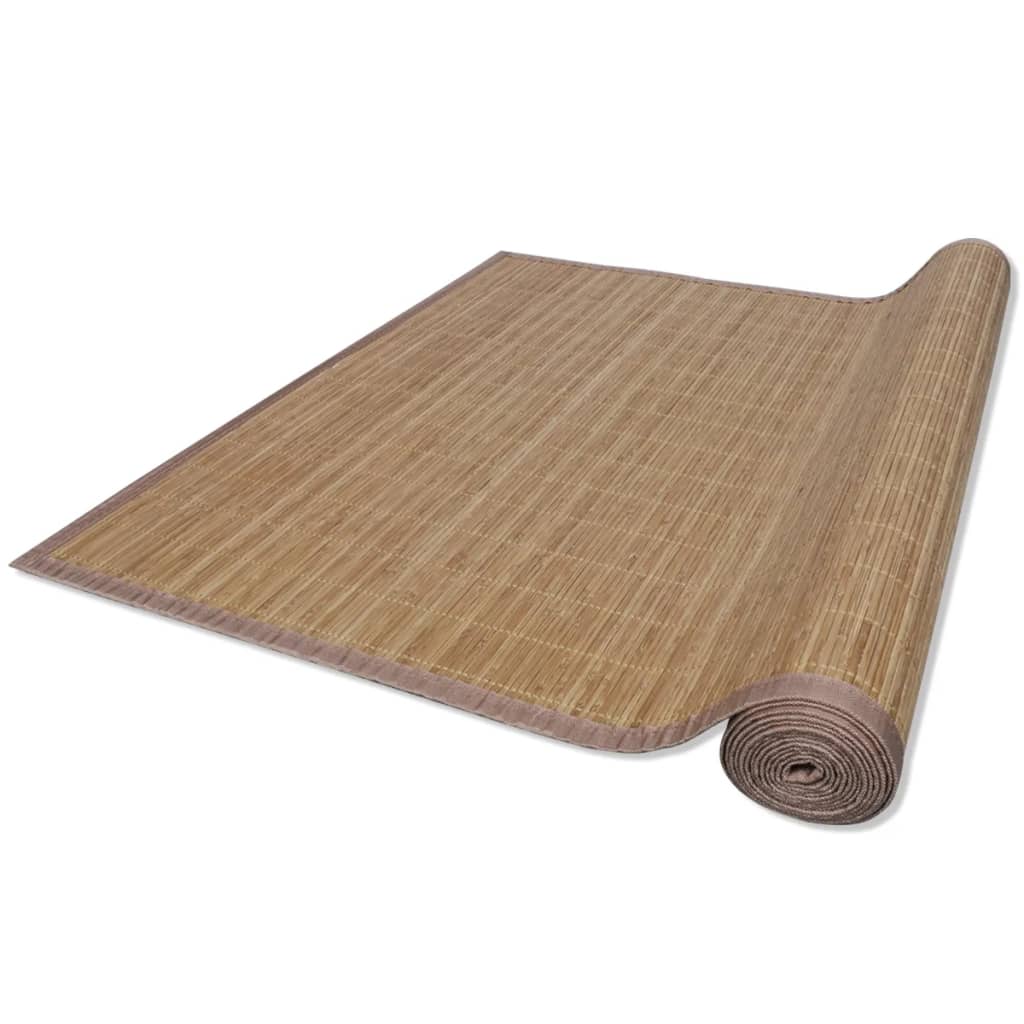 Vidaxl tappeto rettangolare 80x200 cm Bamboo marrone