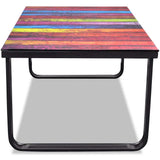 Vidaxl salontafel met regenboog-print glazen tafelblad