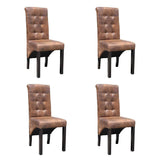 Vidaxl eetkamerstoelen 4 st kunstleer bruin