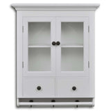 Vidaxl keukenbovenkast met glazen deur hout wit