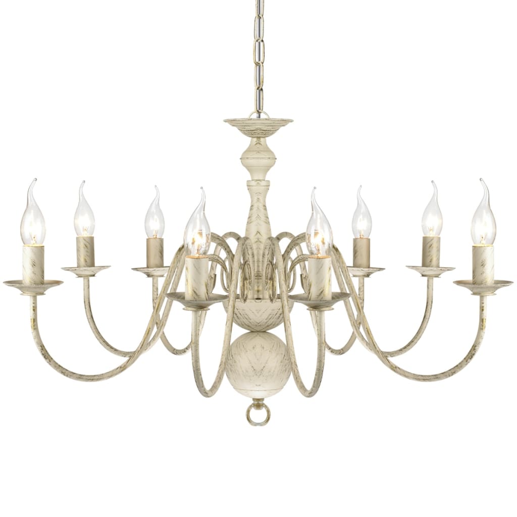 Vidaxl Chandelier Metal blanc 8 x E14 Lampes