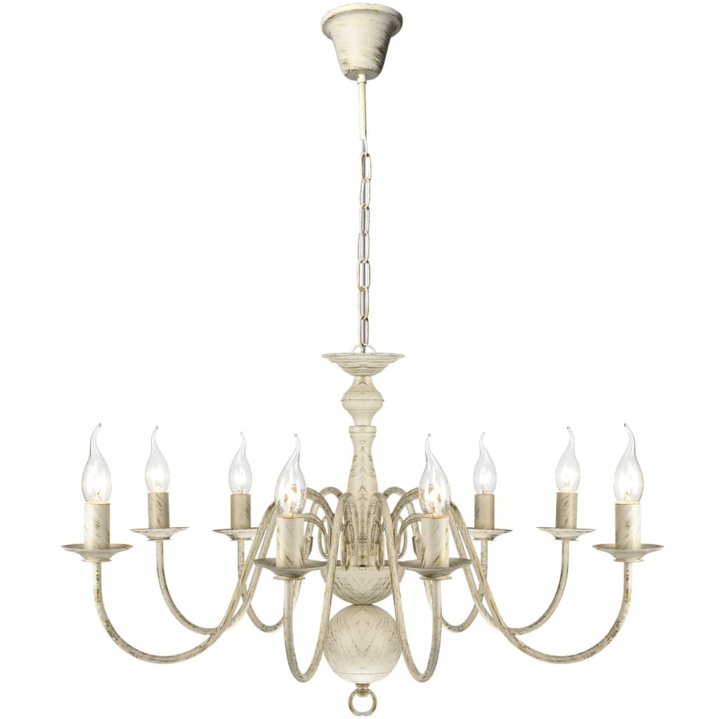 Vidaxl Chandelier Metal blanc 8 x E14 Lampes