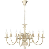 Vidaxl Chandelier Metal blanc 8 x E14 Lampes