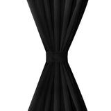 Vidaxl micro-satijnen gordijnen met ringen 140 x 225 cm 2 stuks (zwart)
