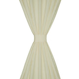 Vidaxl micro-satijnen gordijnen met ringen 140 x 245 cm 2 stuks (creme)