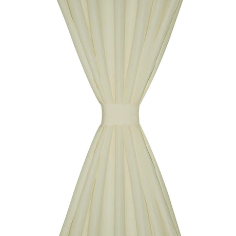 Vidaxl micro-satijnen gordijnen met ringen 140 x 245 cm 2 stuks (creme)