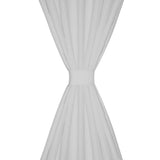 Vidaxl Micro-satin rideaux avec anneaux 140 x 245 cm 2 pièces (blanc)