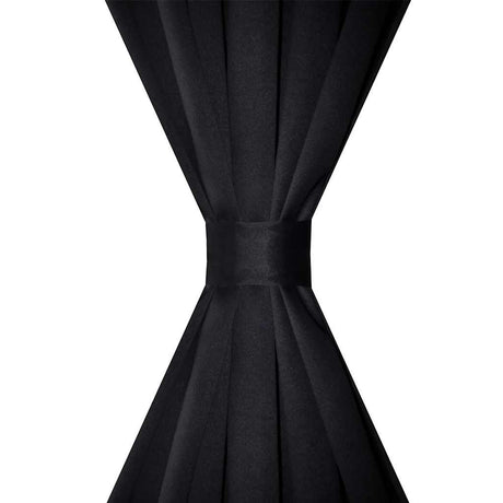 Vidaxl gordijnen met gleuven 135 x 245 cm zwart 2 st