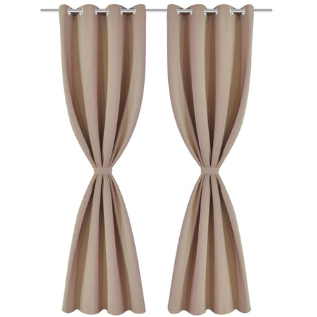 Vidaxl gordijnen met metalen ringen 135 x 245 cm 2 stuks (creme)