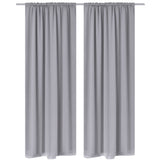 Vidaxl gordijnen met gleuven 135 x 245 cm grijs 2 st