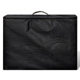Vidaxl inklapbare massagetafel 3 zones met houten frame (zwart)