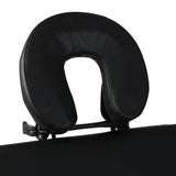 Vidaxl inklapbare massagetafel 3 zones met houten frame (zwart)