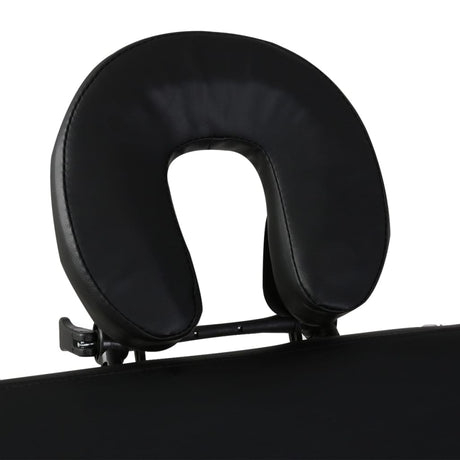 Vidaxl inklapbare massagetafel 3 zones met houten frame (zwart)