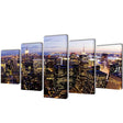Vidaxl canvas muurdruk set horizon new york skyline 200 x 100 cm